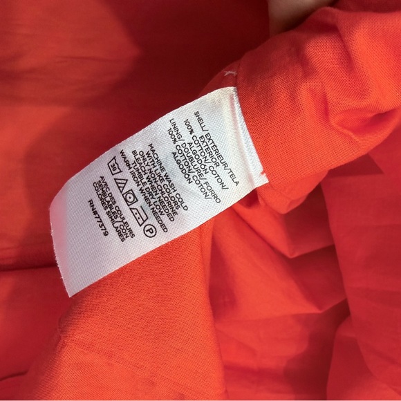 Ann Taylor NWT Orange Fit & Flare Dress Size 2 Cotton Square Neck Midi - Picture 8 of 10